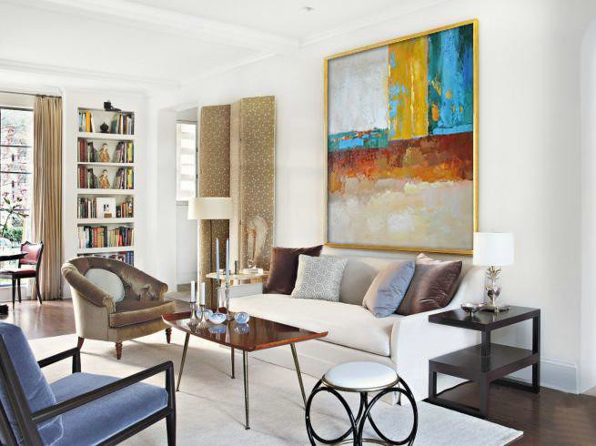 Extra Large Abstract Painting On Canvas,Oversized Contemporary Art,Custom Oil Painting,Blue,Yellow,Orange,Dark Green.etc